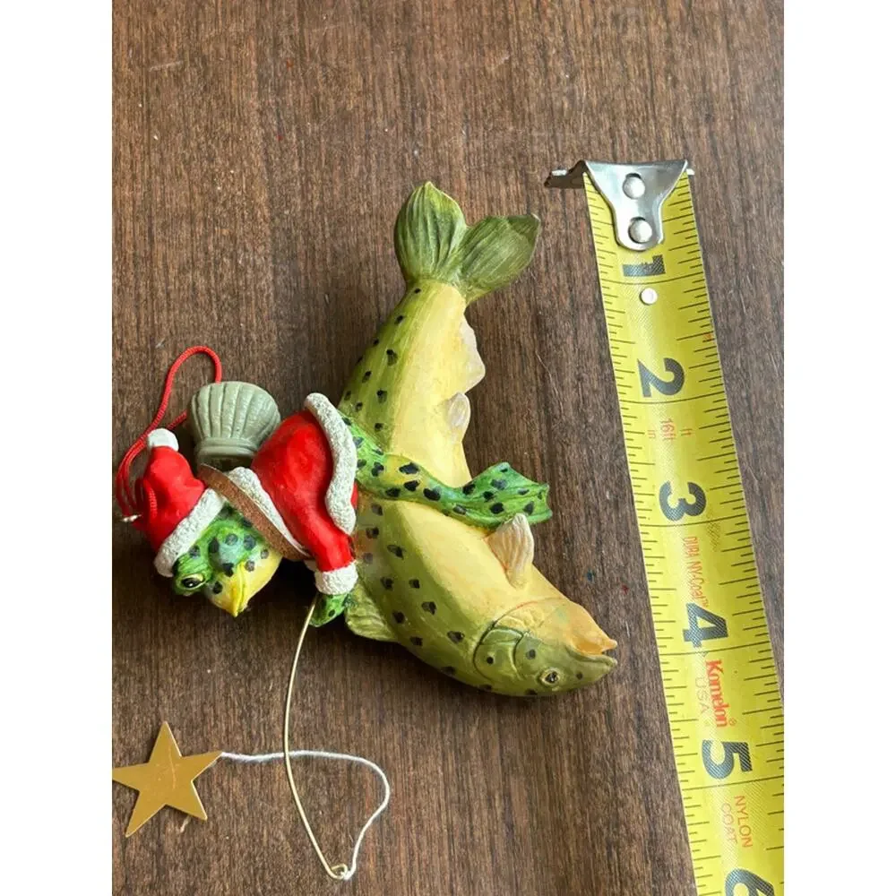 Stouffer brand Fishing Frog on a Fish ornament